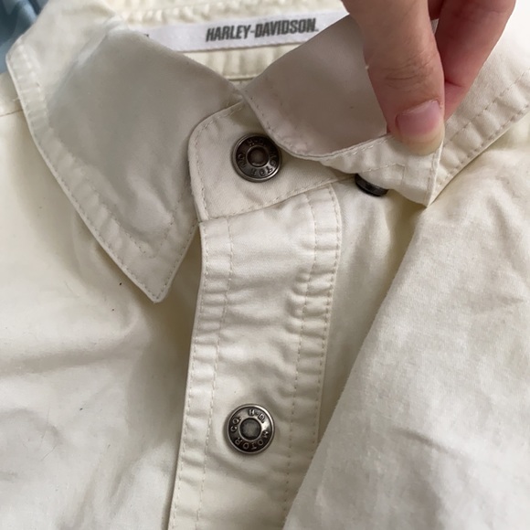 Harley-Davidson dirt Track Team White button down sleeveless Vest size XL - Picture 16 of 16